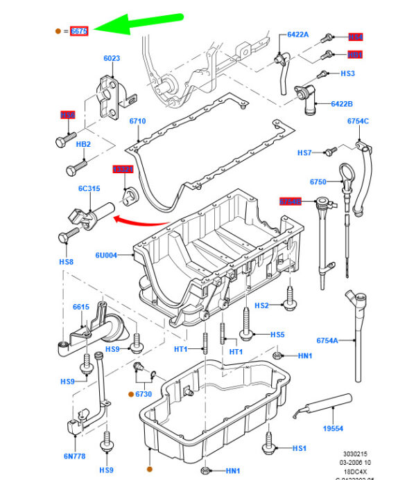 1353148 - NEW FORD C-MAX MK1 ENGINE OIL PAN ASSY YS6Q-6675-AF 1353148 ORIGINAL