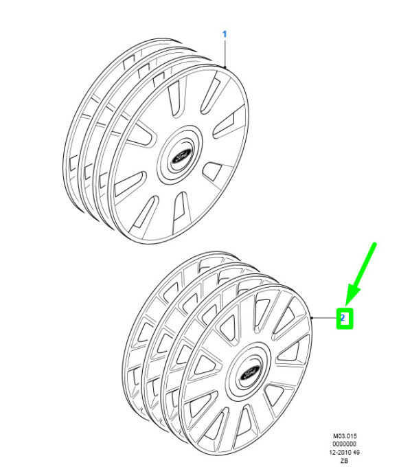 1357462 - NEW FORD FOCUS MK2 WHEEL COVER TRIM SET 4PCS 1357462 AM4M5J-1A067-BA ORIGINAL
