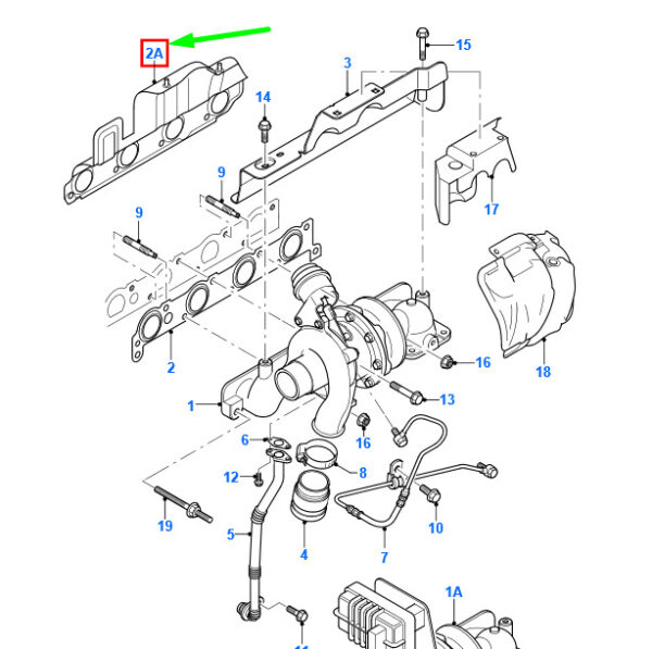 1359319 - NEW FORD MONDEO MK2 EXHAUST MANIFOLD GASKET 1359319 4S7Q-9448-EC ORIGINAL