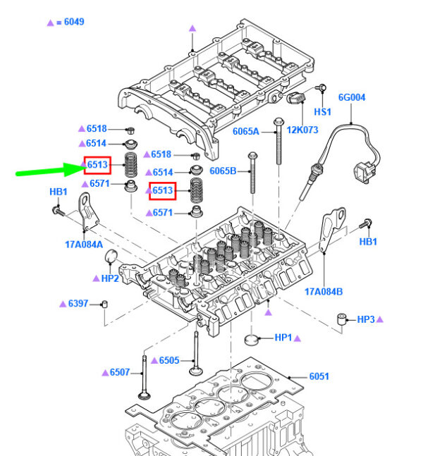 1372479 - NEW FORD TRANSIT MK3 VALVE SPRING 1372479 6C1Q-6513-AA ORIGINAL
