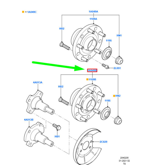 1377911 - NEW FORD TRANSIT MK3 REAR WHEEL BEARING REPAIR KIT 6C11-1A049-BA 1377911
