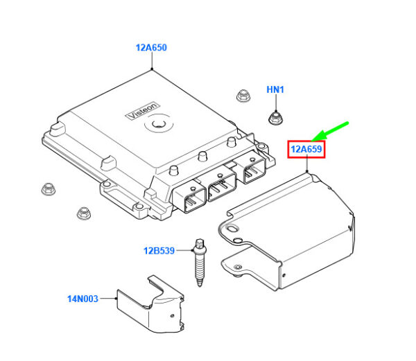 1379950 - NEW FORD TRANSIT MK3 ENGINE ECU COVER 6C11-12A532-AB 1379950 ORIGINAL
