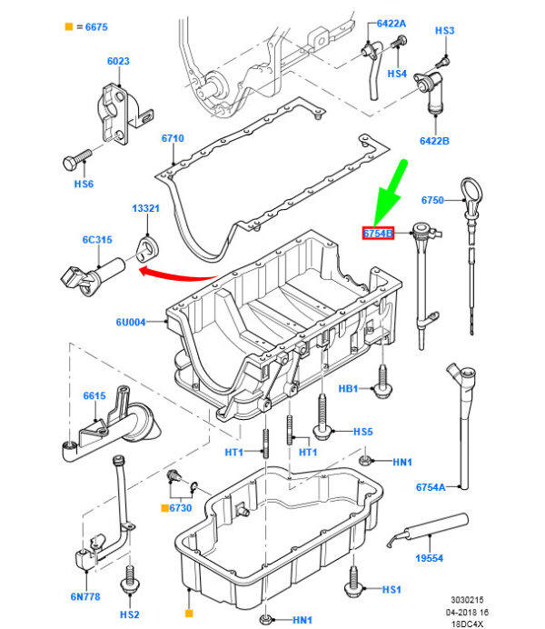 1406186 - FORD TRANSIT CONNECT MK1 OIL LEVEL INDICATOR TUBE 1406186 NEW GENUINE