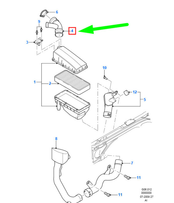 1420151 - NEW FORD MONDEO MK3 AIR BOX INTAKE HOSE PIPE 1420151 1S71-9C623-DF ORIGINAL