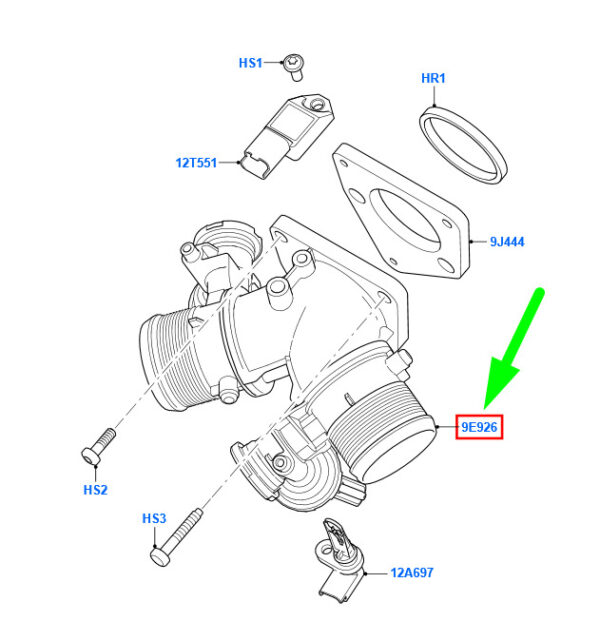 1444851 - NEW FORD C-MAX MK2 THROTTLE BODY 6G9Q-9E926-AE 1444851 ORIGINAL