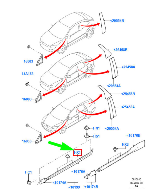 1450985 - NEW FORD FOCUS MK2 SIDE ROCKER PANEL RETAINER W711638-S300 1450985 GENUINE