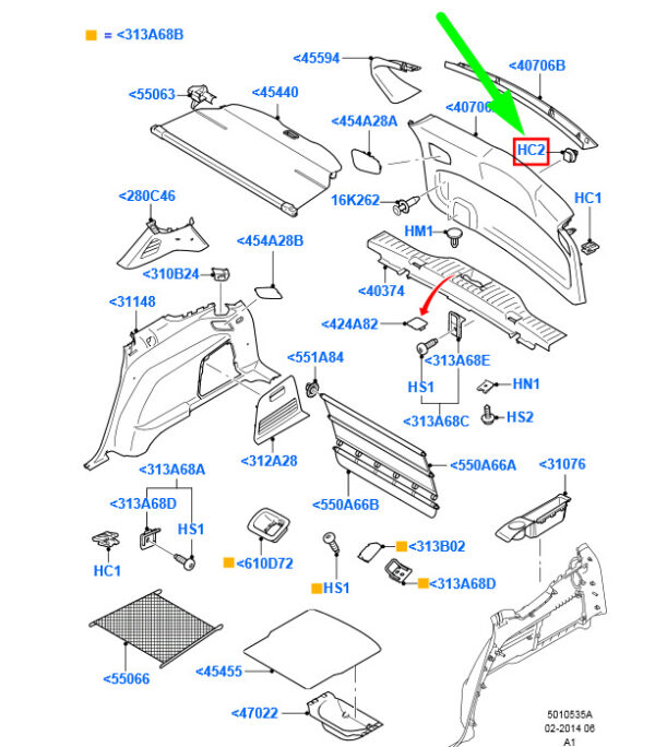 1467479 - NEW FORD GALAXY MK2 CARGO COMPARTMENT CLIPPING CLIP 1467479 W713257-S300 GENUINE