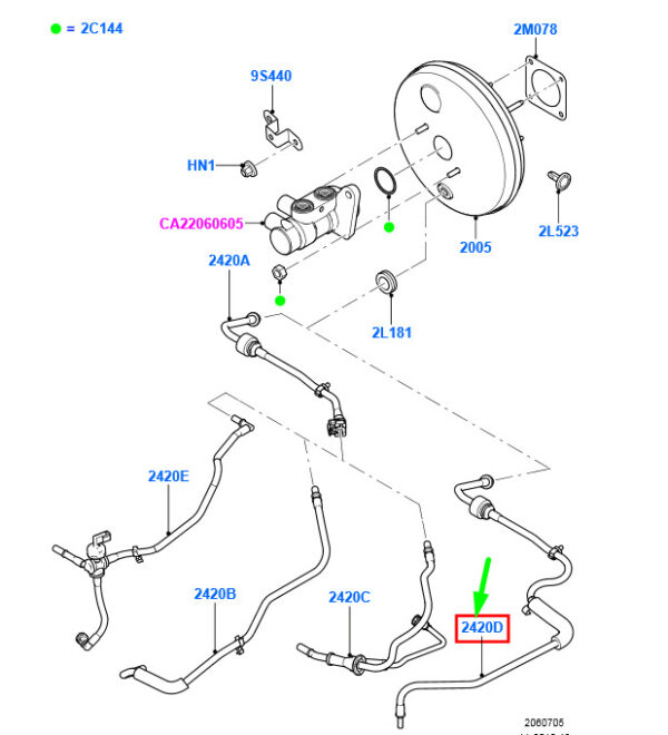 1474338 - NEW FORD MONDEO MK4 BRAKE BOOSTER VACUUM HOSE RHD 1474338 ORIGINAL