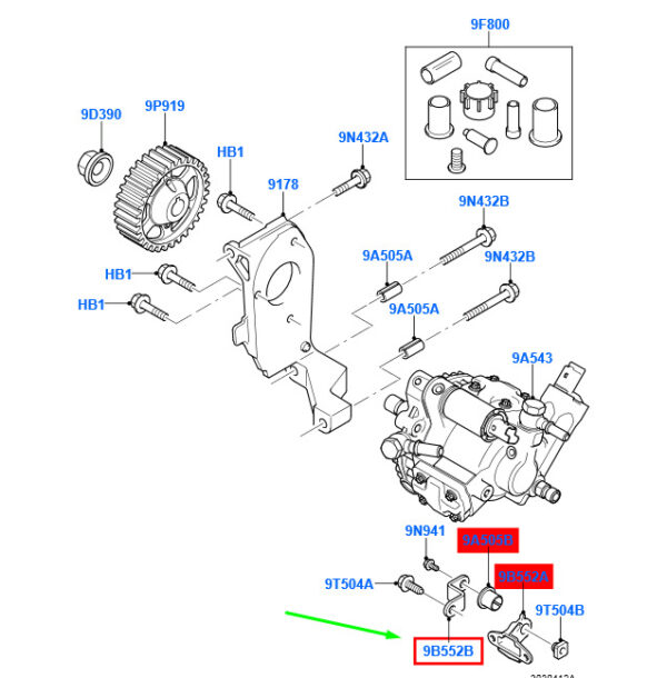 1479852 - NEW FORD FIESTA MK6 WT INJECTION PUMP HOLDER 1479852 2S6Q-9K552-BC ORIGINAL