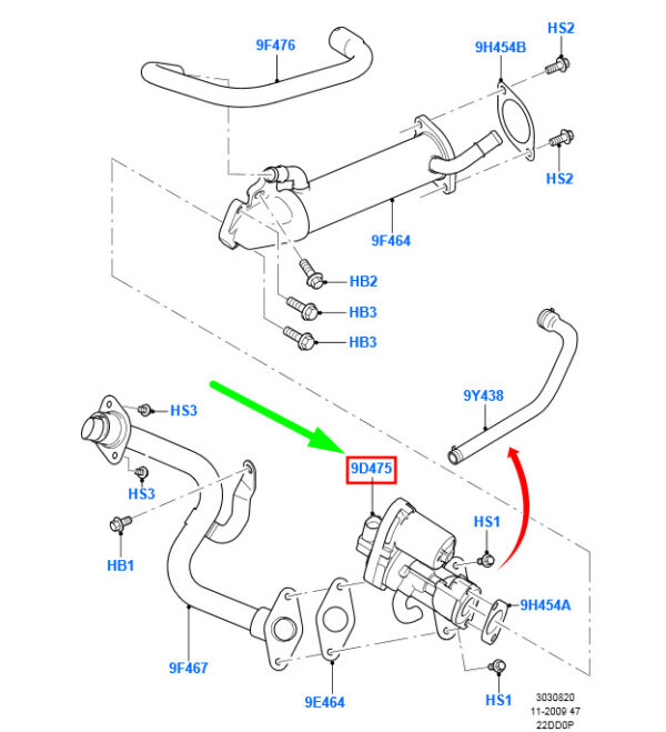 1480549 - NEW FORD TRANSIT MK3 EXHAUST GAS RECIRCULATION VALVE 1480549 ORIGINAL