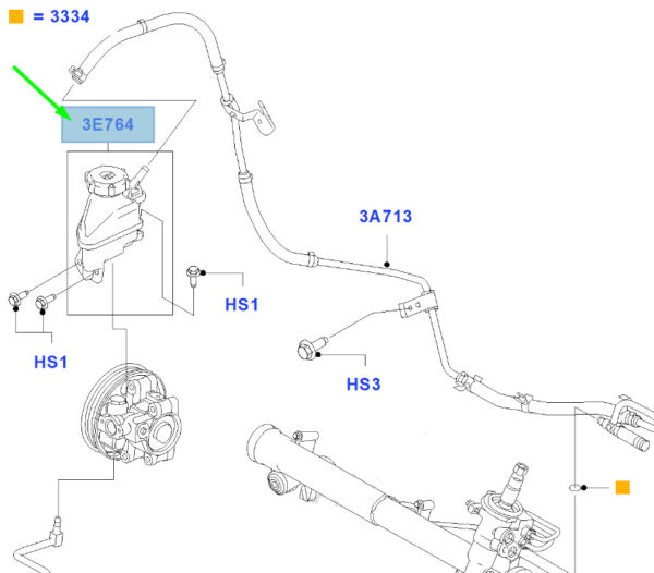 1481083 - NEW FORD FIESTA MK5 POWER STEERING RESERVOIR 1481083 5S6Y-3R700-AD ORIGINAL