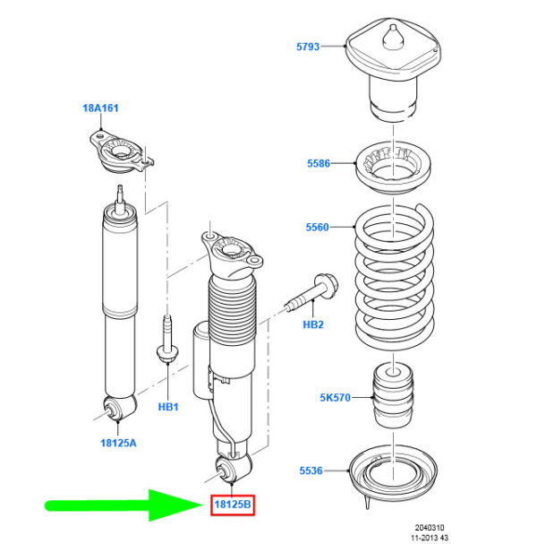 1481674 - NEW FORD GALAXY MK2 REAR SHOCK ABSORBER 1481674 6G91-18K077-FAH ORIGINAL