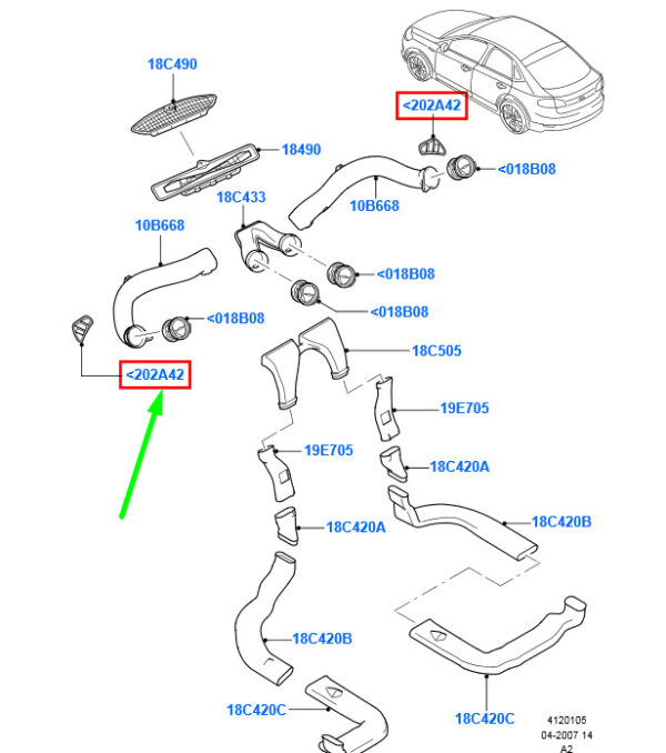 1487109 - NEU FORD MONDEO MK4 ARMATURENBRETT LINKS LÜFTUNGSSCHLITZE GITTER ASSY 1487109