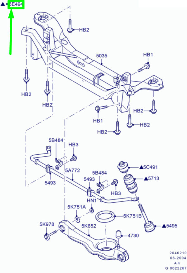 1487402 - NEW FORD FOCUS MK1 REAR STABILIZER BAR LINK KIT 2M51-5E494-AB 1487402 ORIGINAL