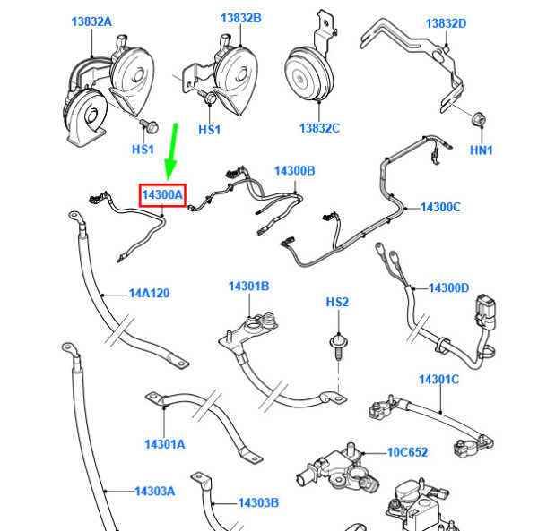 1499524 - NEW FORD TRANSIT MK3 BATTERY TO STARTER MOTOR CABLE 1499524 ORIGINAL