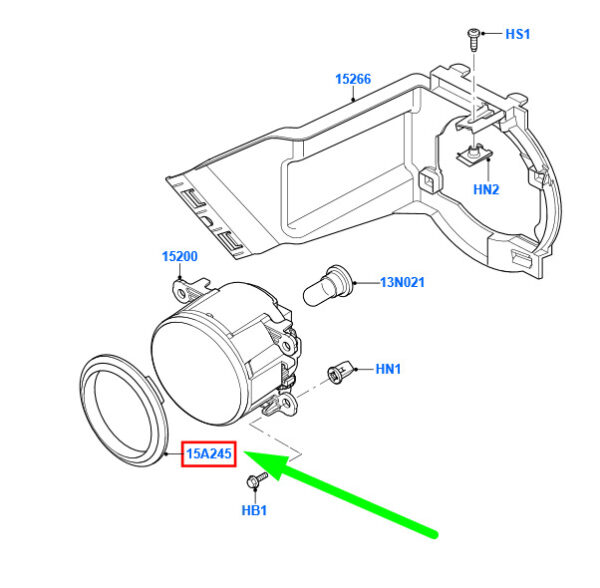 1528748 - FORD FOCUS MK2 FOG LIGHT BEZEL 1528748 8M51-15B200-ACSMAS NEW GENUINE