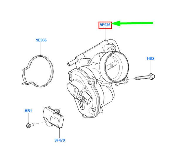 1537636 - NEW FORD FOCUS MK2 THROTTLE HOUSING ASSY 4M5G-9F991-FA 1537636 ORIGINAL