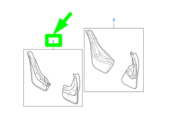 1542519 - NEW FORD KUGA C394 MK1 FRONT MUDGUARD FLAP SET 1542519 AM8V4J-16G574-AD ORIGINAL
