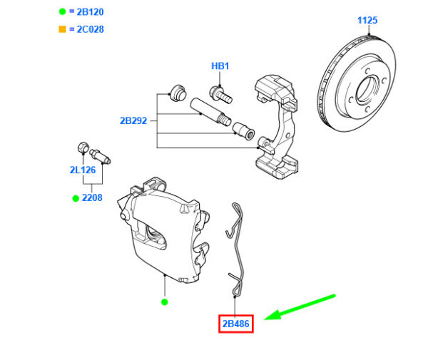 1551481 - NEW FORD FOCUS MK2 FRONT CALIPER SPRING 1551481 9M51-2B486-AA ORIGINAL