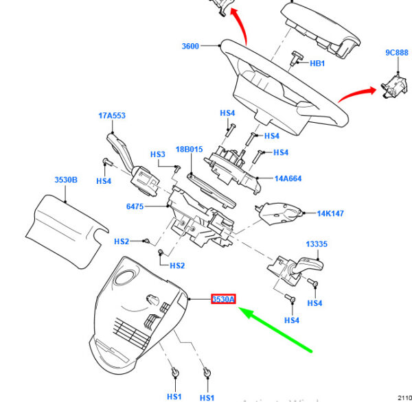 1551545 - NEU FORD TRANSIT MK3 LENKSÄULE UNTERES LEICHENTUCH ASSY 1551545 ORIGINAL