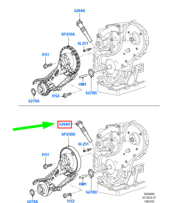 1562232 - NEW FORD FOCUS MK2 TIMING CAM BELT TENSIONER 1562232 7G9Q-6K254-AB ORIGINAL
