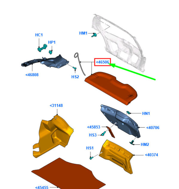 1568555 - NEW FORD KA MK2 REAR PACKAGE - PACKAGE - LOAD COVER 156855 ORIGINAL
