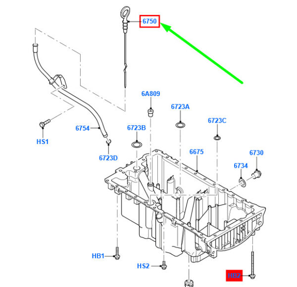 1576368 - NEW FORD KUGA MK1 C394 OIL DIP STICK 6M5G-6750-AB 1576368 ORIGINAL