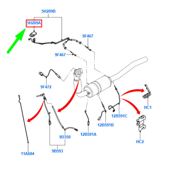 1600077 - NEW FORD TRANSIT MK3 EXHAUST PRESSURE SENSOR 1600077 6G9N-5L200-AB ORIGINAL