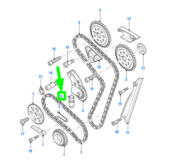 1662847 - NEW FORD GALAXY V191 MK1 CONTROL CHAIN TENSIONER 91XM-6K254-AA 1662847 ORIGINAL