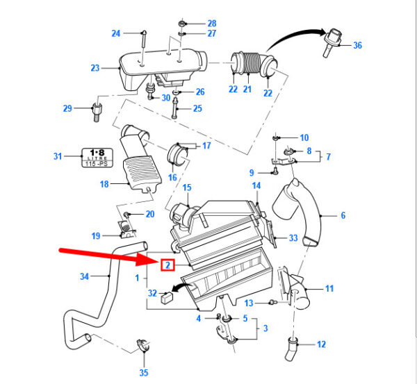 1665410 - NEW FORD MONDEO MK2 AIR CLEANER ELEMENT 1665410 93BB-9601-AB ORIGINAL
