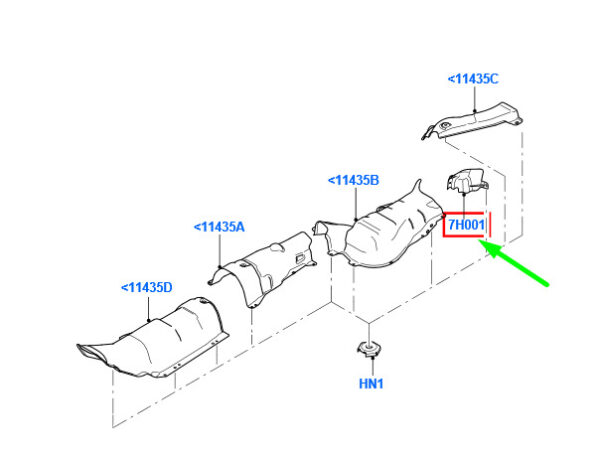 1668641 - NEW FORD FOCUS MK2 REAR EXHAUST HEAT SHIELD 4N51-9G741-BB 1668641 ORIGINAL