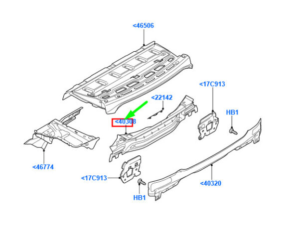 1680996 - NEW FORD FOCUS MK2 REAR INNER PANEL ASSY 1680996 5M51-F40308-AD ORIGINAL