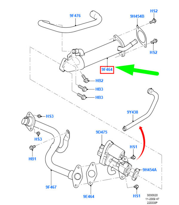 1683527 - NEW FORD TRANSIT MK4 EGR COOLER 1683527 6C1Q-9F464-AF ORIGINAL