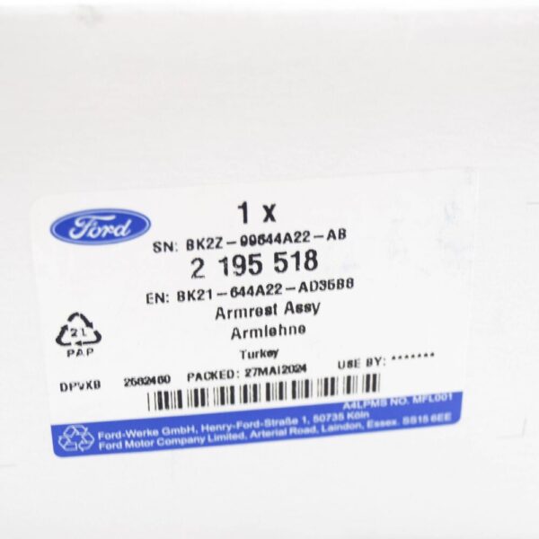 2195518 - FORD TRANSIT CUSTOM MK1 Front Left Seat Armrest LHD 2195518 NEW GENUINE