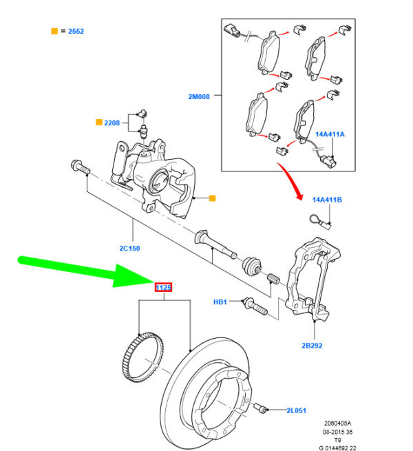 2256895 - NEW FORD TRANSIT MK3 REAR BRAKE DISC 2256895 ME6C1J-2A097-AB ORIGINAL