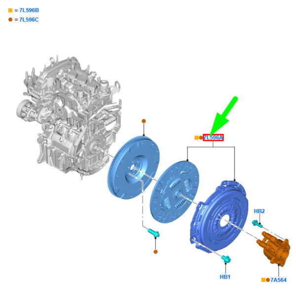 2287915 - NEW FORD TOURNEO CONNECT MK2 CLUTCH KIT 2287915 RMDS7J-7540-BD ORIGINAL