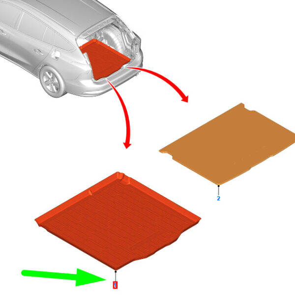 2304937 - NEW FORD FOCUS C519 MK4 LOAD COMPARTMENT MAT 2304937 AMJX7J-A454A14-BA ORIGINAL