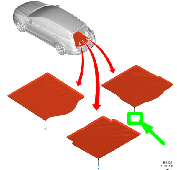 2348157 - NEW FORD MONDEO MK5 LOADING COMPARTMENT MAT 2348157 AMDS7J-A454A14-CA ORIGINAL