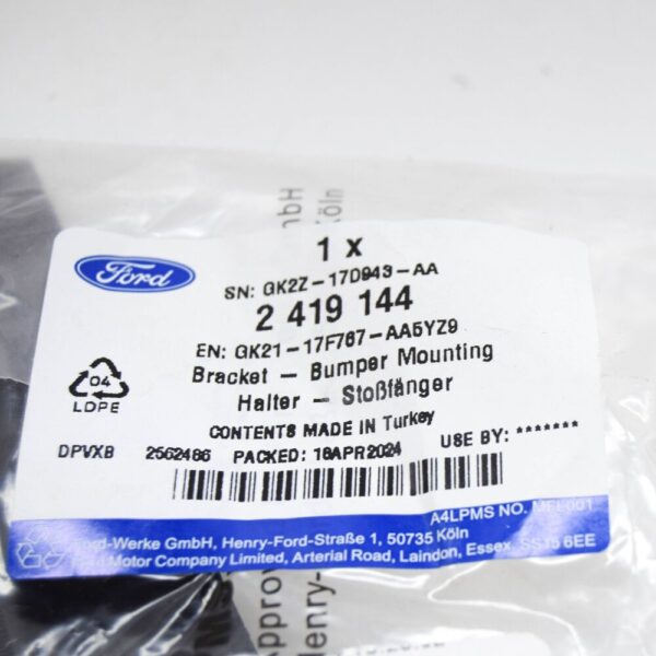 2419144 - FORD TOURNEO CUSTOM Rear Left Bumper Bracket 2419144 NEW GENUINE