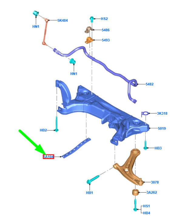 2420472 - NEW FORD ECOSPORT MK2 FRONT SUSPENSION GUSSET 2420472 GN15-5A104-AA ORIGINAL