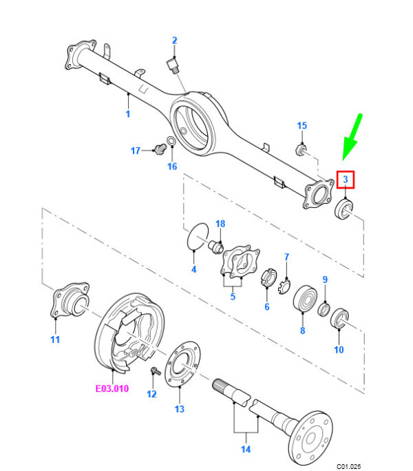 3735772 - NEU FORD RANGER MK2 HINTERACHSE GEHÄUSE ÖL DICHTUNG ASSY 3735772 ORIGINAL