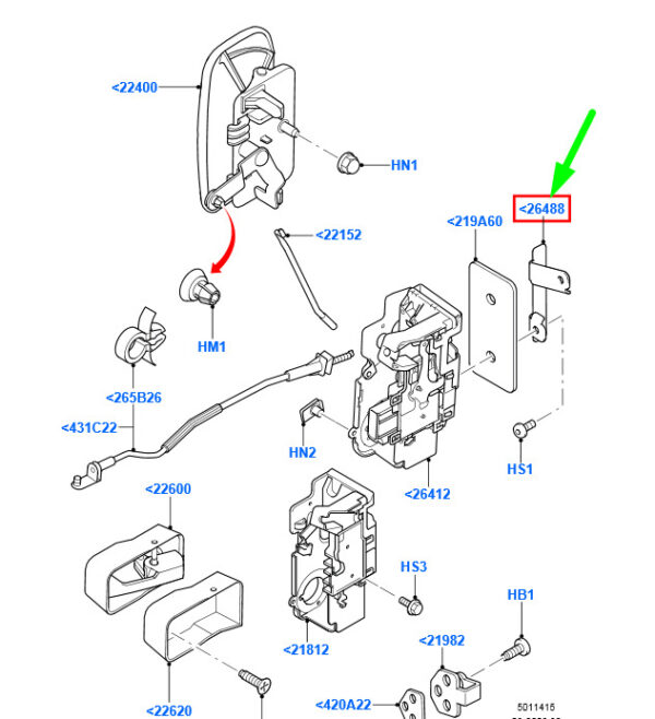 4066910 - NEW FORD TRANSIT MK3 REAR LEFT DOOR LOCK SPACING HOLDER 4066910