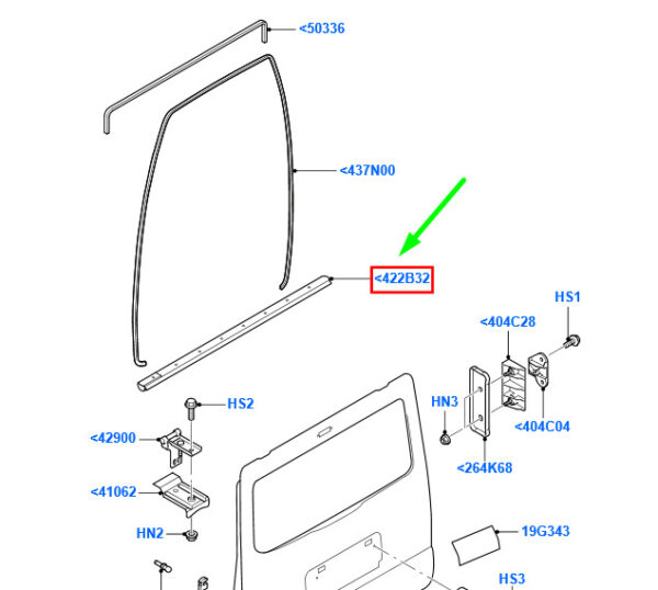 4160034 - NEW FORD TRANSIT MK3 REAR TAIL WEATHERSTRIP SEAL 4160034 GENUINE