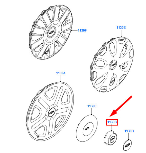 4367100 - NEW FORD TRANSIT CONNECT MK1 WHEEL COVER 4367100 2T14-1130-BB GENUINE