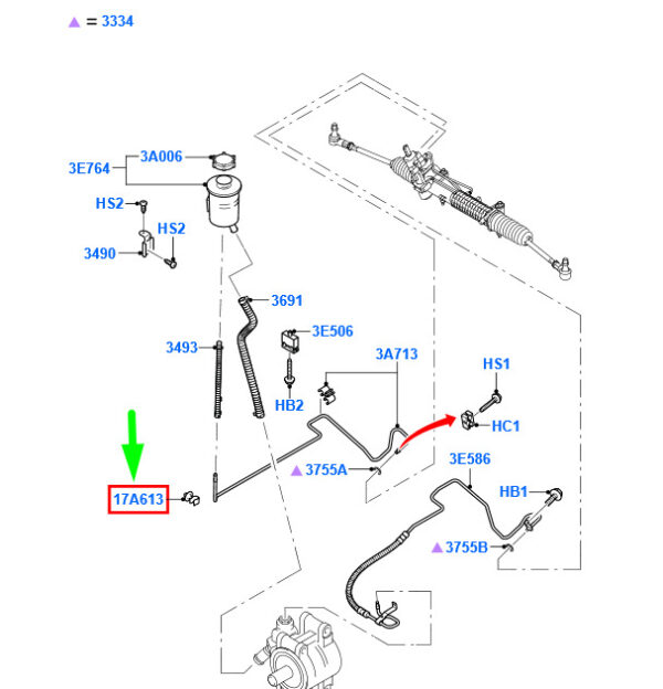 4374618 - NEW FORD TRANSIT MK3 CLAMP FOR SERVO HOSE 4374618 2T14-17A613-AA