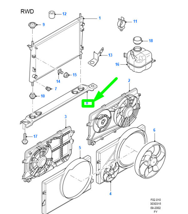 4408494 - NEW FORD TRANSIT MK3 RADIATOR SUPPORT 4408494 YC15-8A058-AH ORIGINAL