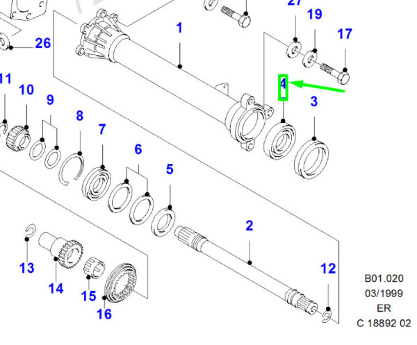 4431821 - NEU FORD RANGER MK2 VORDERE ACHSE-KUGELLAGER ASSY XM34-4642-AA 4431821 ORIGINAL