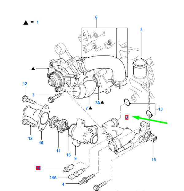4543798 - NEW FORD MONDEO MK2 WATER PUMP HOUSING TUBE AND CONNECTORS ASSY 4543798 ORIGINAL