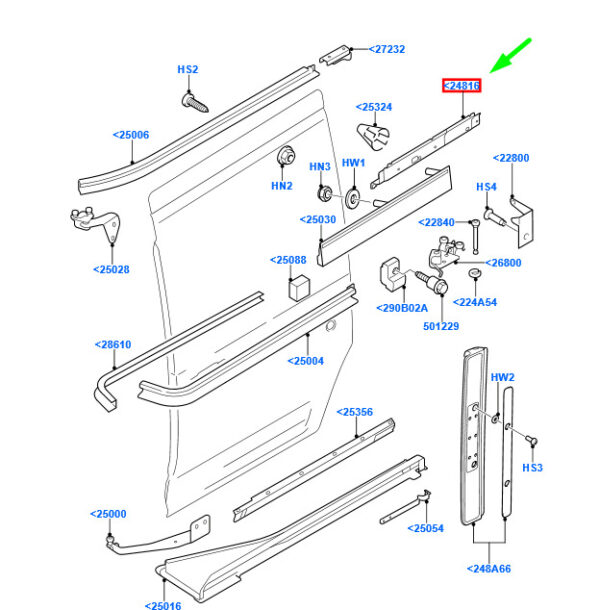 4555756 - NEW FORD TRANSIT CONNECT MK1 SLIDING SIDE LOAD DOOR BRACKET 4555756 ORIGINAL