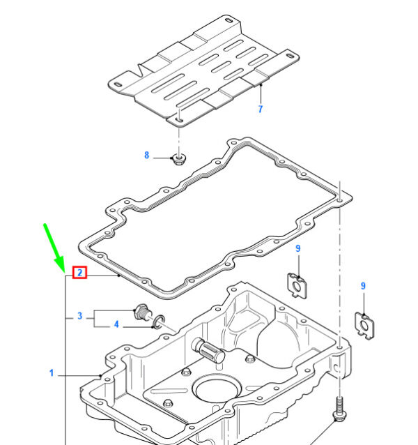 4763355 - NEW FORD MONDEO MK2 OIL PAN SUMP GASKET 2R8E-6710-BA 4763355 ORIGINAL